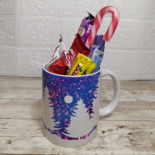 Taza paisaje invierno Papá Noel